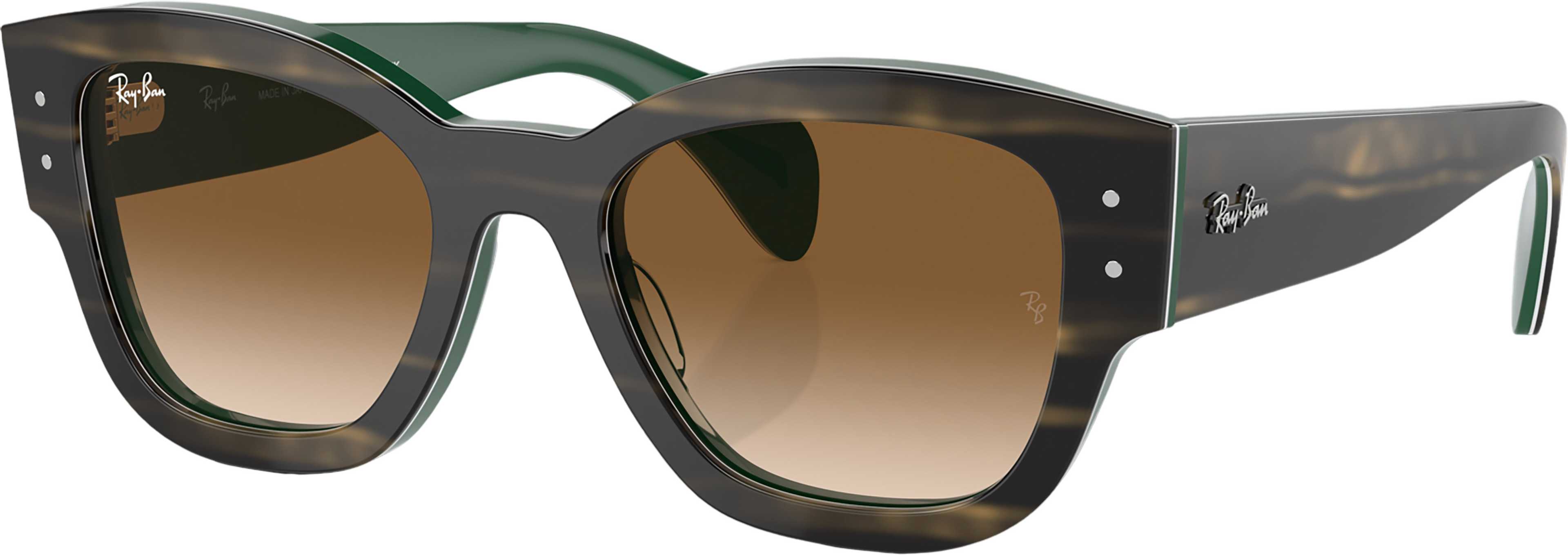 Striped Green On Green - Clear Gradient Brown