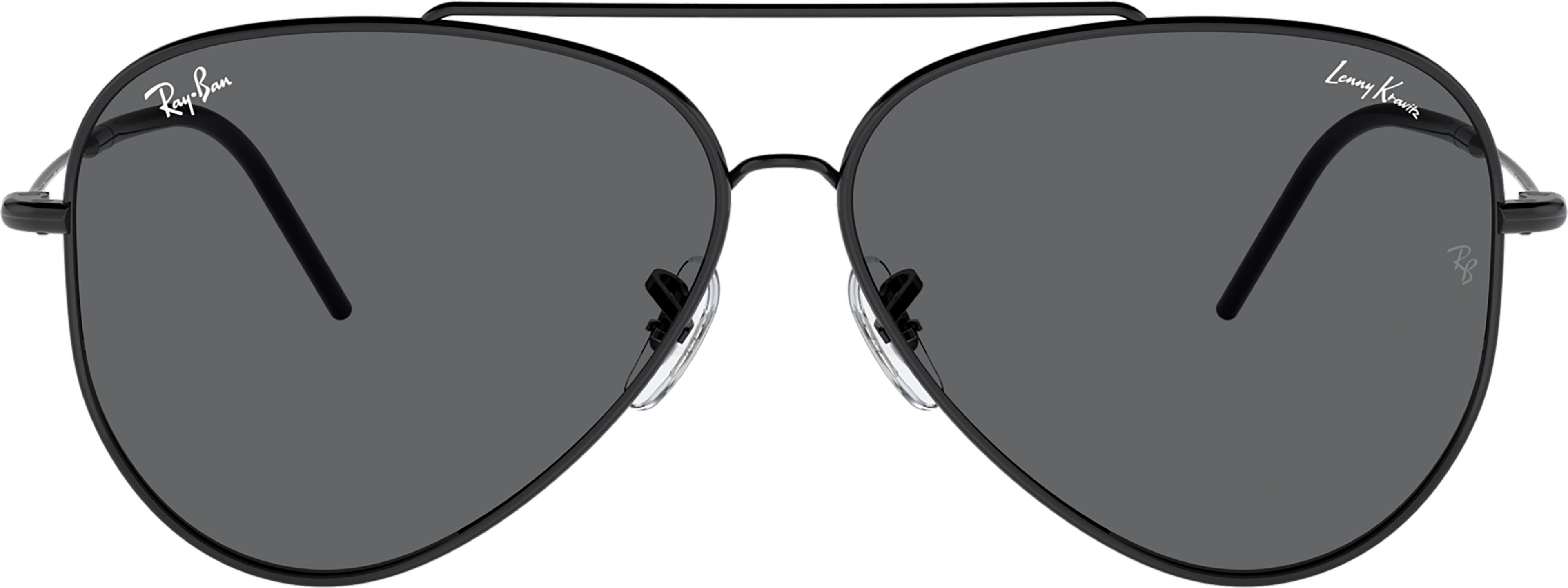 Numéro de l'image de la galerie de produits 4 pour le produit Lunettes de soleil Lenny Kravitz x Aviator Reverse - Polished Black - Verres Dark Grey - Unisexe