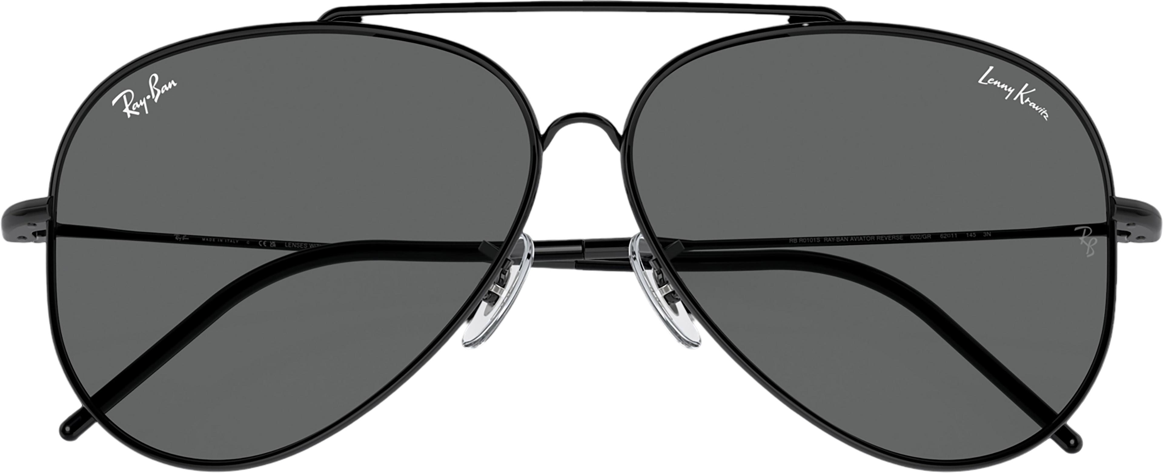 Numéro de l'image de la galerie de produits 3 pour le produit Lunettes de soleil Lenny Kravitz x Aviator Reverse - Polished Black - Verres Dark Grey - Unisexe