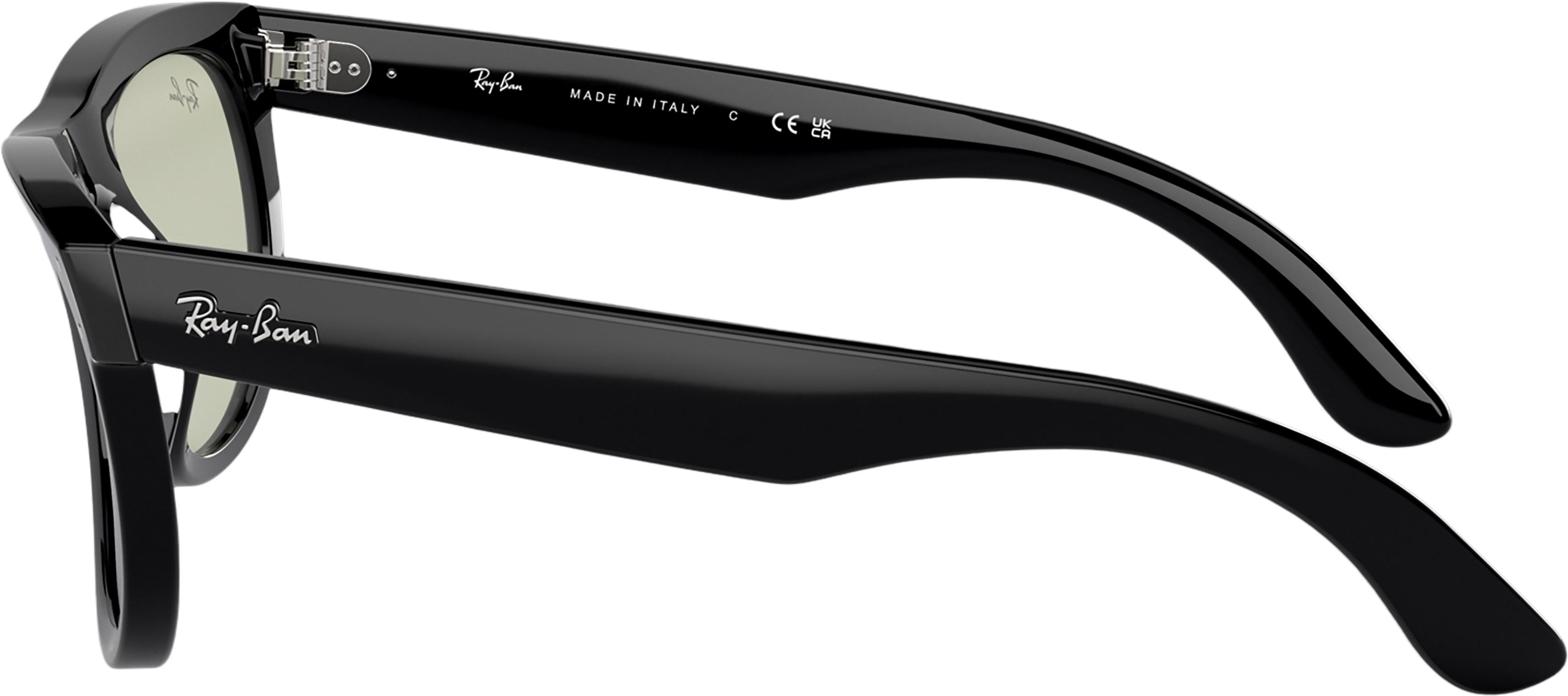 Numéro de l'image de la galerie de produits 3 pour le produit Lunettes de soleil Wayfarer Reverse - Polished Black - Verres Light Green - Unisexe