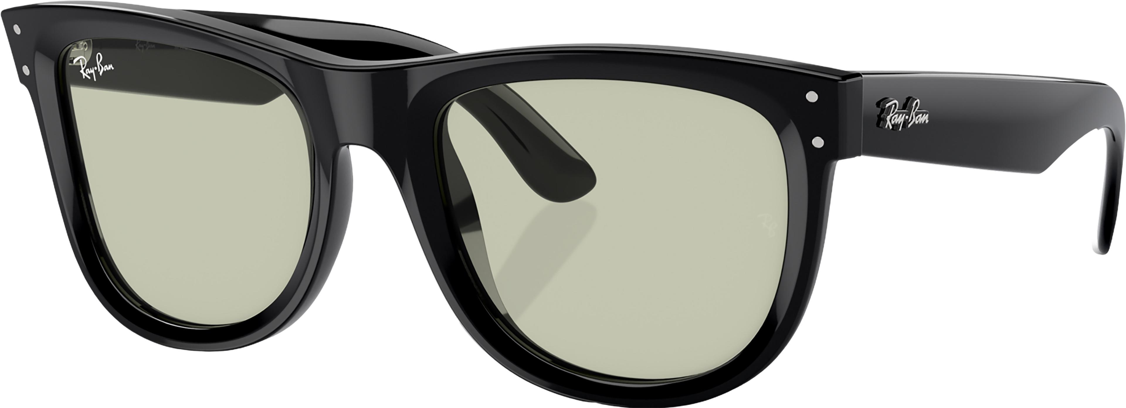 Image de produit pour Lunettes de soleil Wayfarer Reverse - Polished Black - Verres Light Green - Unisexe