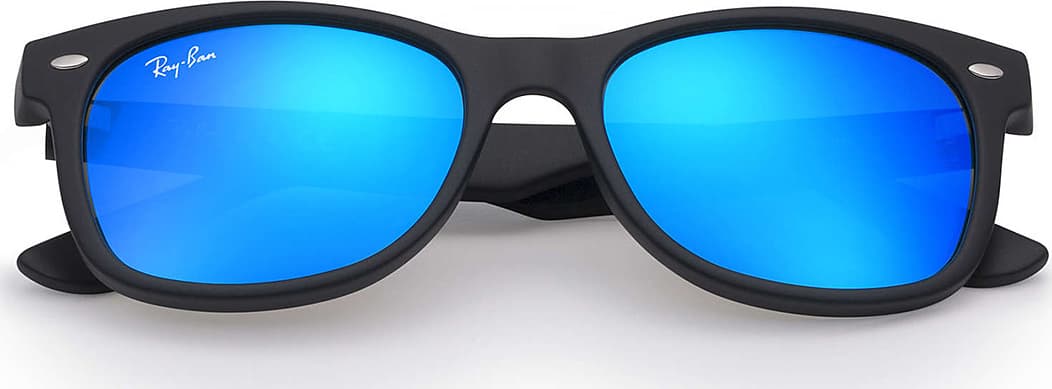 Product gallery image number 2 for product New Wayfarer Junior - Black - Blue Mirror - Asian Fit - Kids