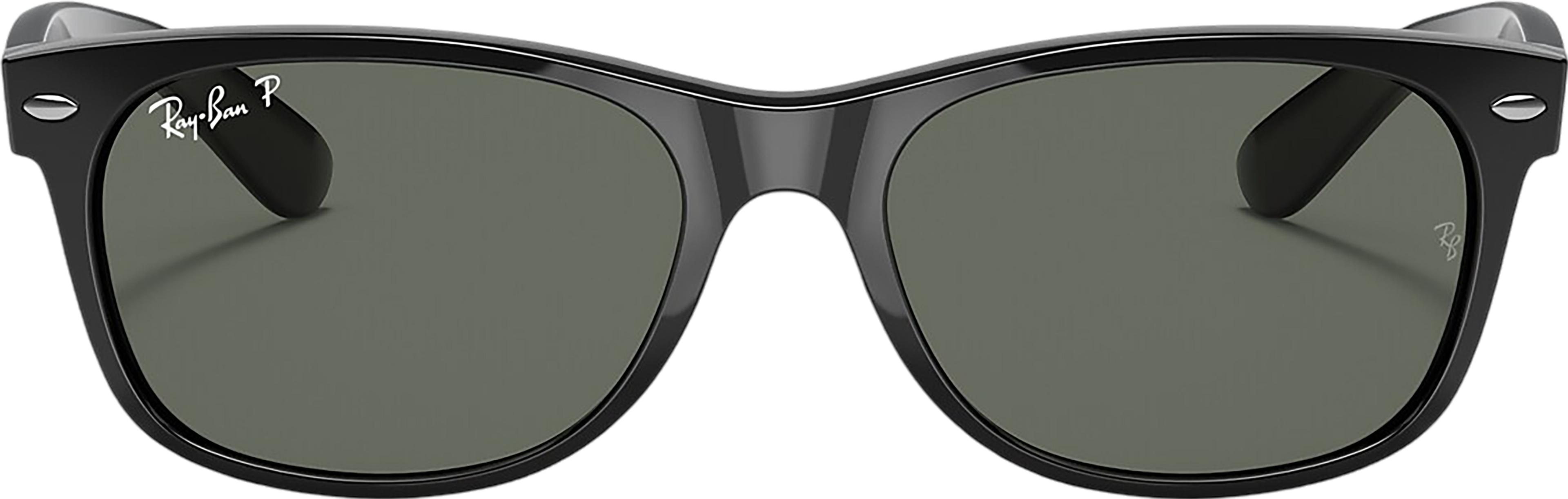 Product gallery image number 3 for product New Wayfarer Classic Polarized Sunglasses - Matte Black - Blue/Grey Lens