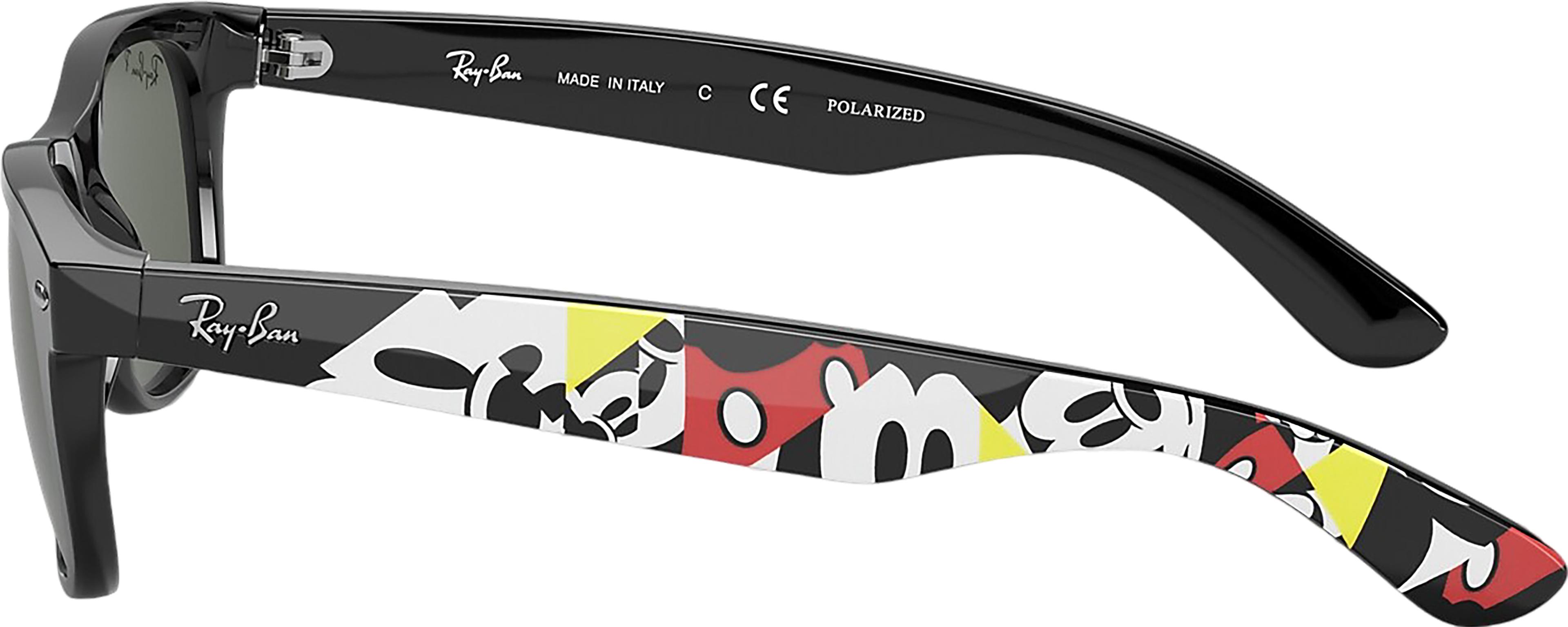 Product gallery image number 2 for product New Wayfarer Classic Polarized Sunglasses - Matte Black - Blue/Grey Lens