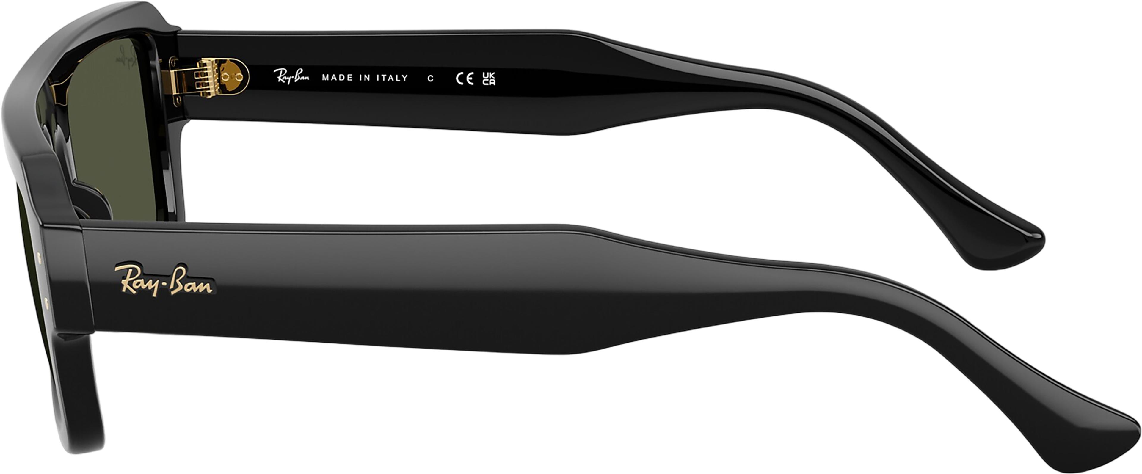 Product gallery image number 2 for product Lukas Bio-Based Sunglasses - Polished Black - Green Lens