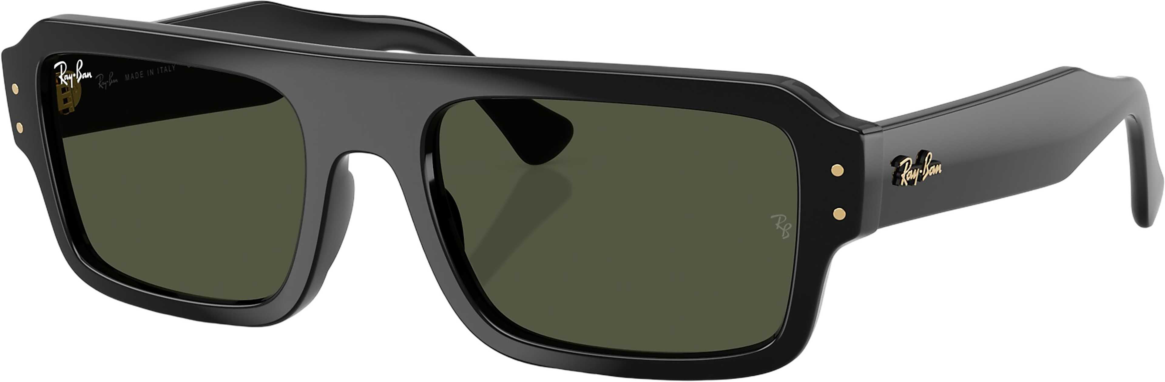 Product image for Lukas Bio-Based Sunglasses - Polished Black - Green Lens