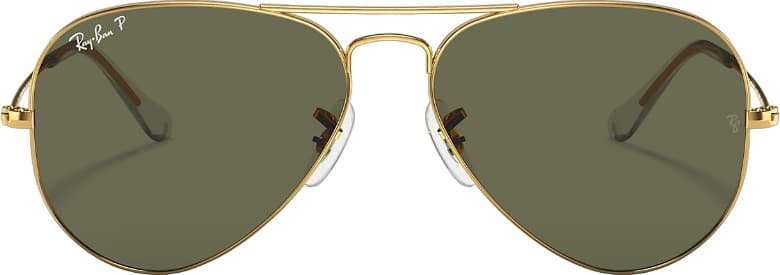 Product gallery image number 5 for product Lunettes Aviator Classic - Polished Gold - Lentilles Green