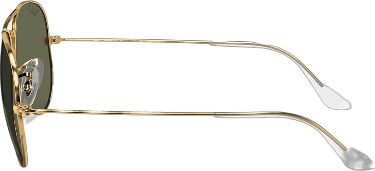 Product gallery image number 3 for product Lunettes Aviator Classic - Polished Gold - Lentilles Green