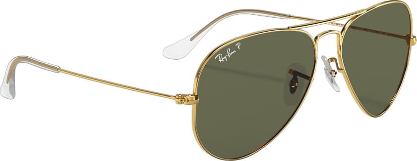 Product gallery image number 4 for product Lunettes Aviator Classic - Polished Gold - Lentilles Green