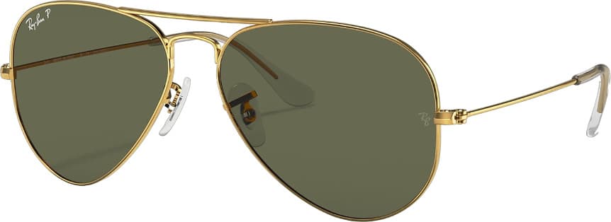 Product image for Lunettes Aviator Classic - Polished Gold - Lentilles Green