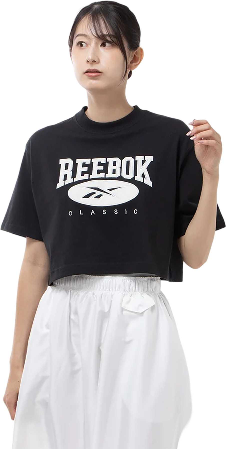 Image de produit pour T-shirt écourté avec logo surdimensionné Classics - Femme