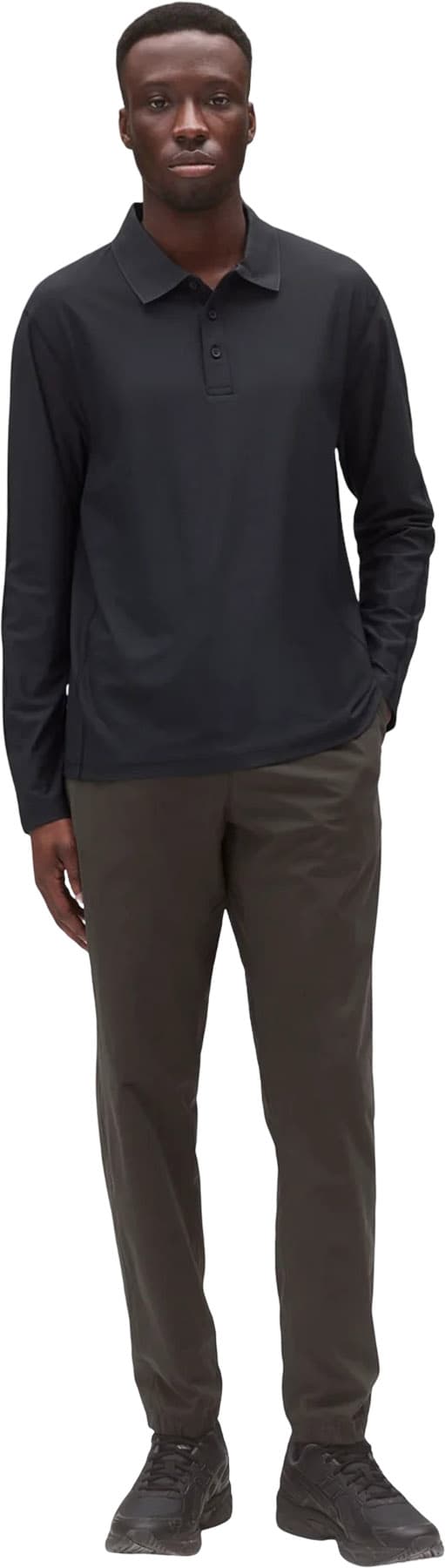 Product gallery image number 3 for product Tech Pique Playoff Standard Long Sleeve Polo - Men's