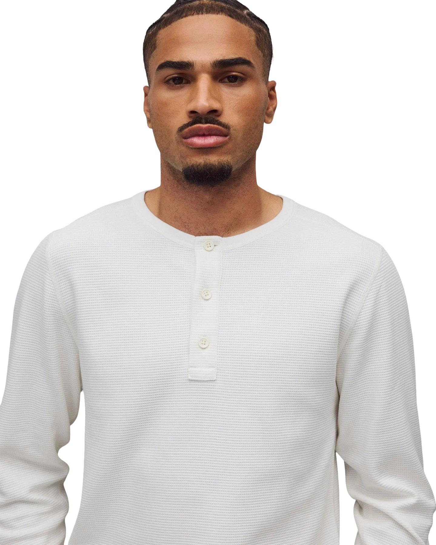 Product gallery image number 2 for product Lightweight Waffle Standard Henley Long Sleeve T-Shirt - Men's