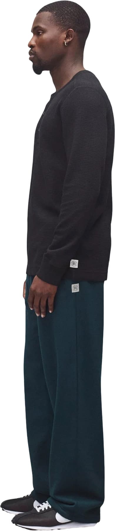 Numéro de l'image de la galerie de produits 2 pour le produit T-shirt à col boutonné à manches longues en tissu gaufré léger - Homme