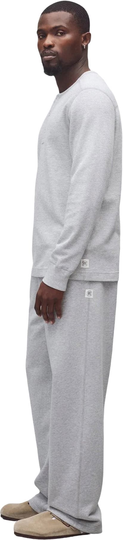 Product gallery image number 4 for product Lightweight Waffle Standard Henley Long Sleeve T-Shirt - Men's