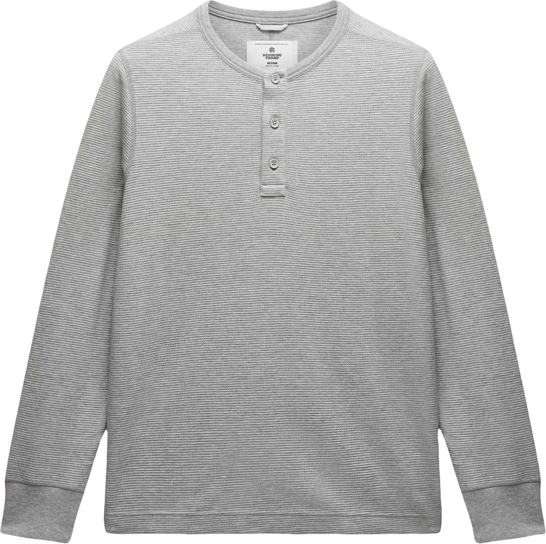 Product image for Lightweight Waffle Standard Henley Long Sleeve T-Shirt - Men's