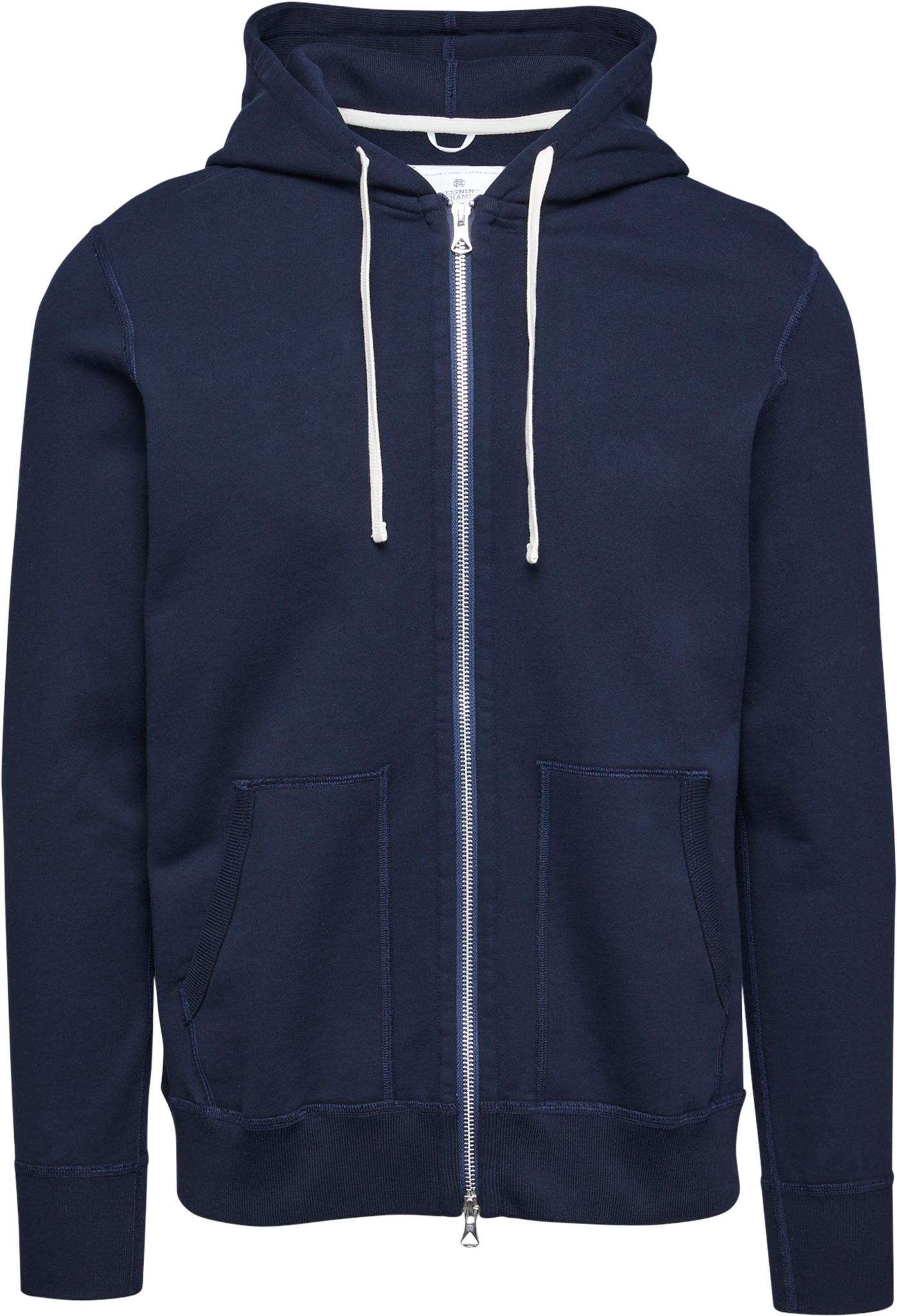 Image de produit pour Chandail Full Zip à capuchon et glissière pleine longueur en tissu bouclé mi-épais - Homme