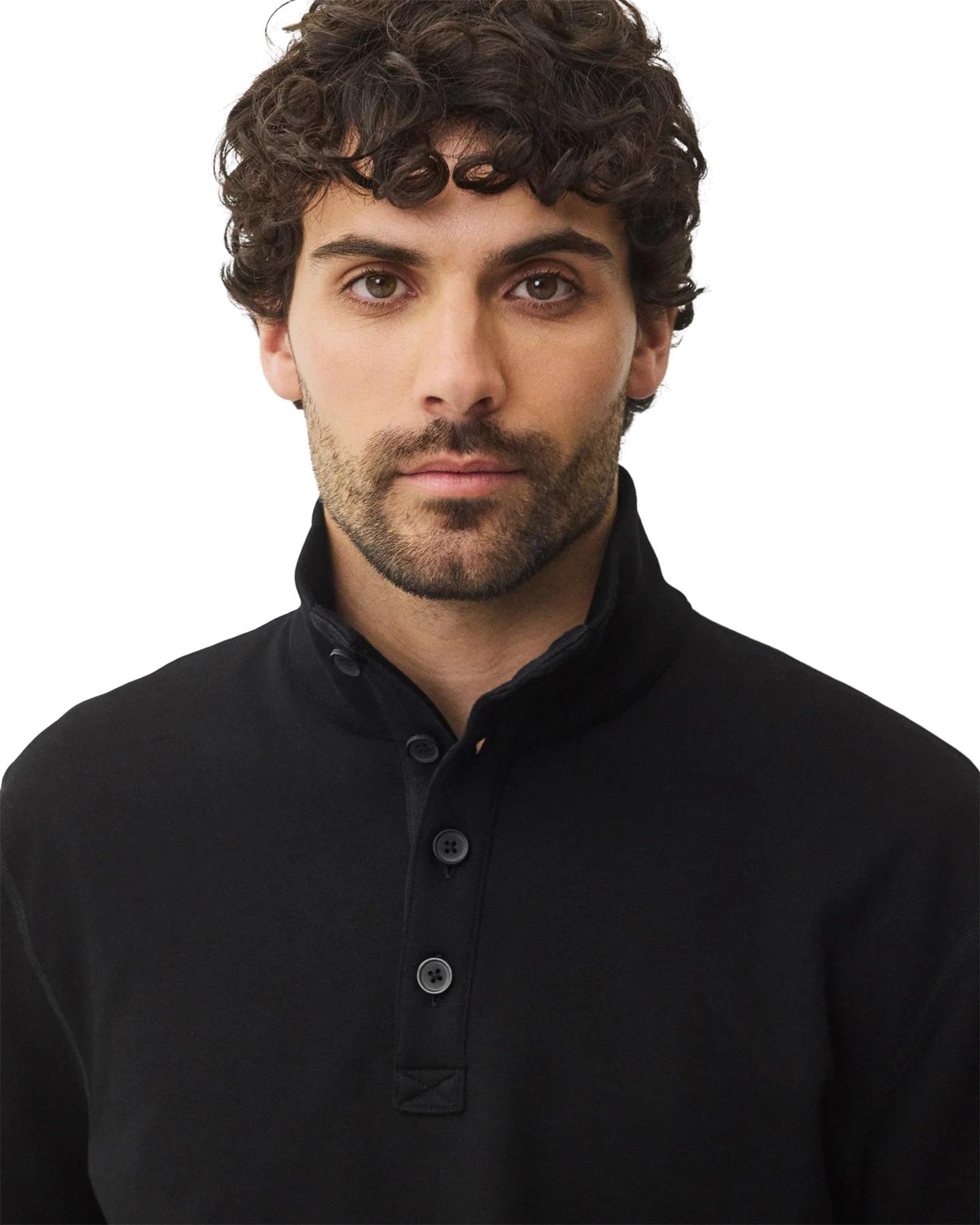 Product gallery image number 3 for product Midweight Terry Standard Button Mockneck - Men's