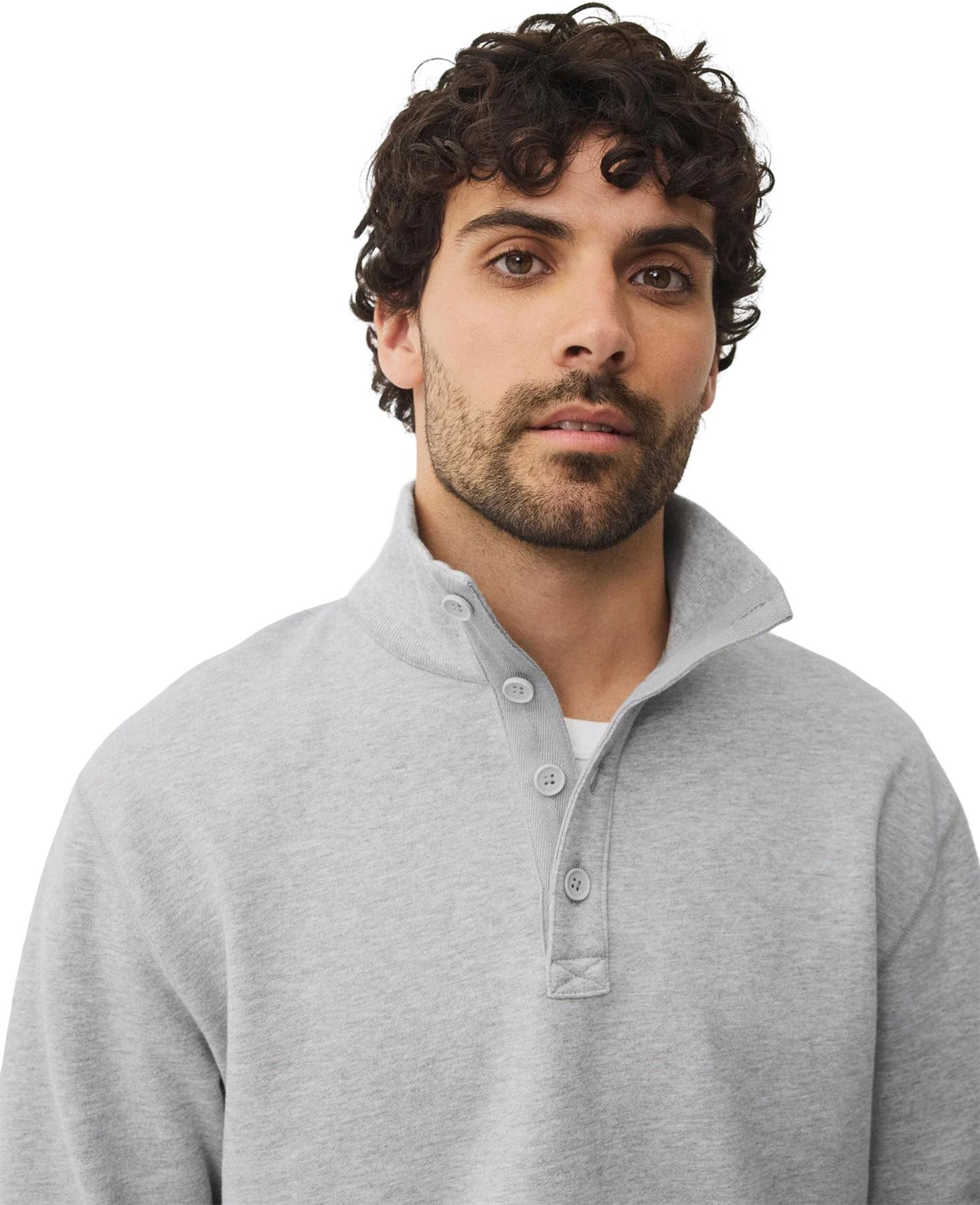 Numéro de l'image de la galerie de produits 3 pour le produit Chandail à col montant en tissu bouclé mi-épais Standard Button - Homme