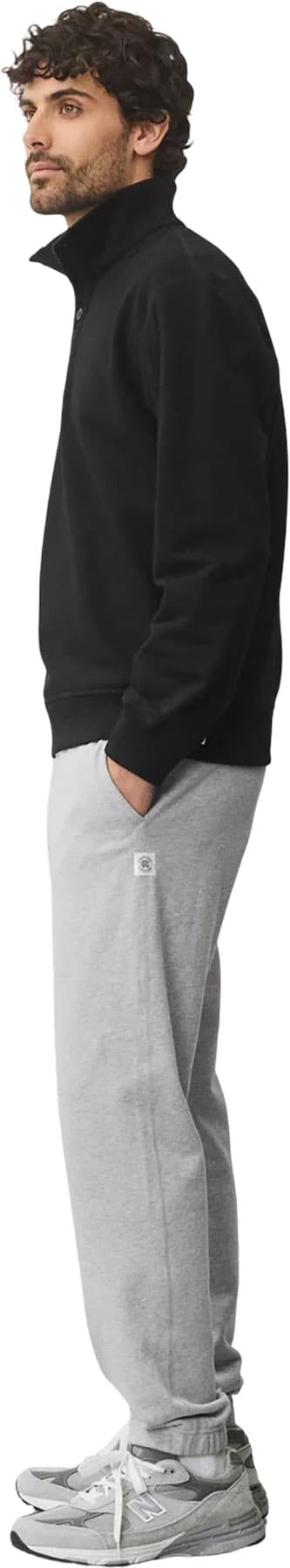 Product gallery image number 5 for product Midweight Terry Standard Button Mockneck - Men's