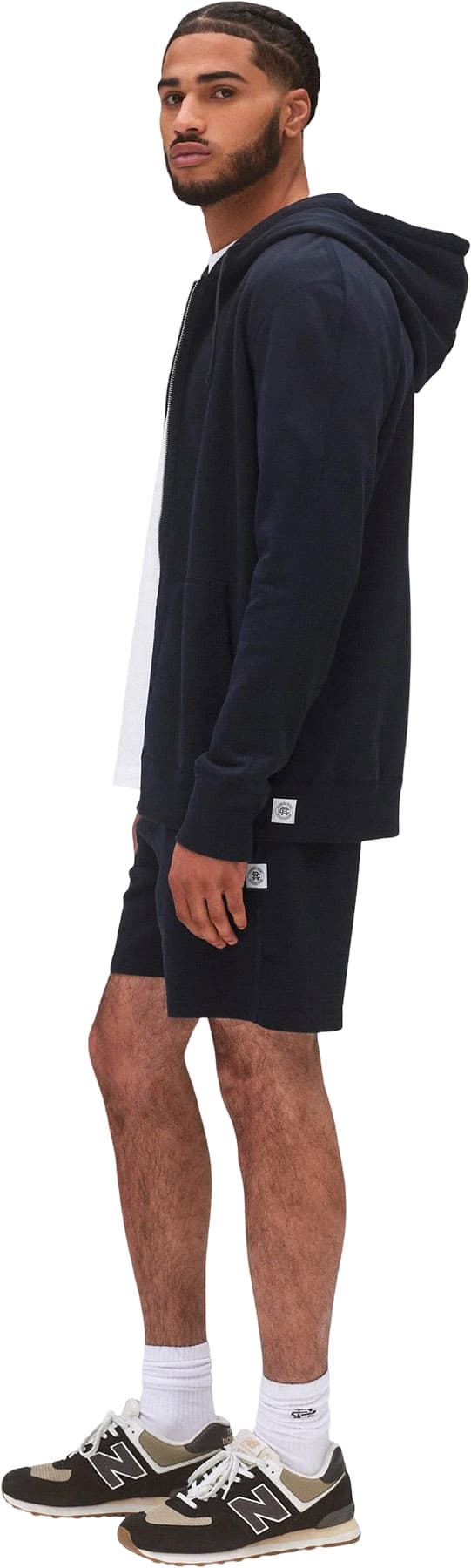 Product gallery image number 2 for product Midweight Terry Slim Fit Zip Hoodie - Unisex