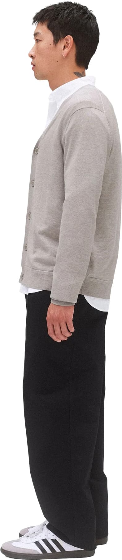 Product gallery image number 2 for product Cardigan léger en mérino Harry - Unisexe