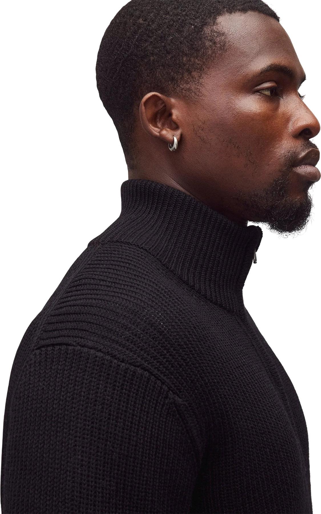 Product gallery image number 4 for product Vinnie Merino Rib Quarter Zip Sweater - Men's