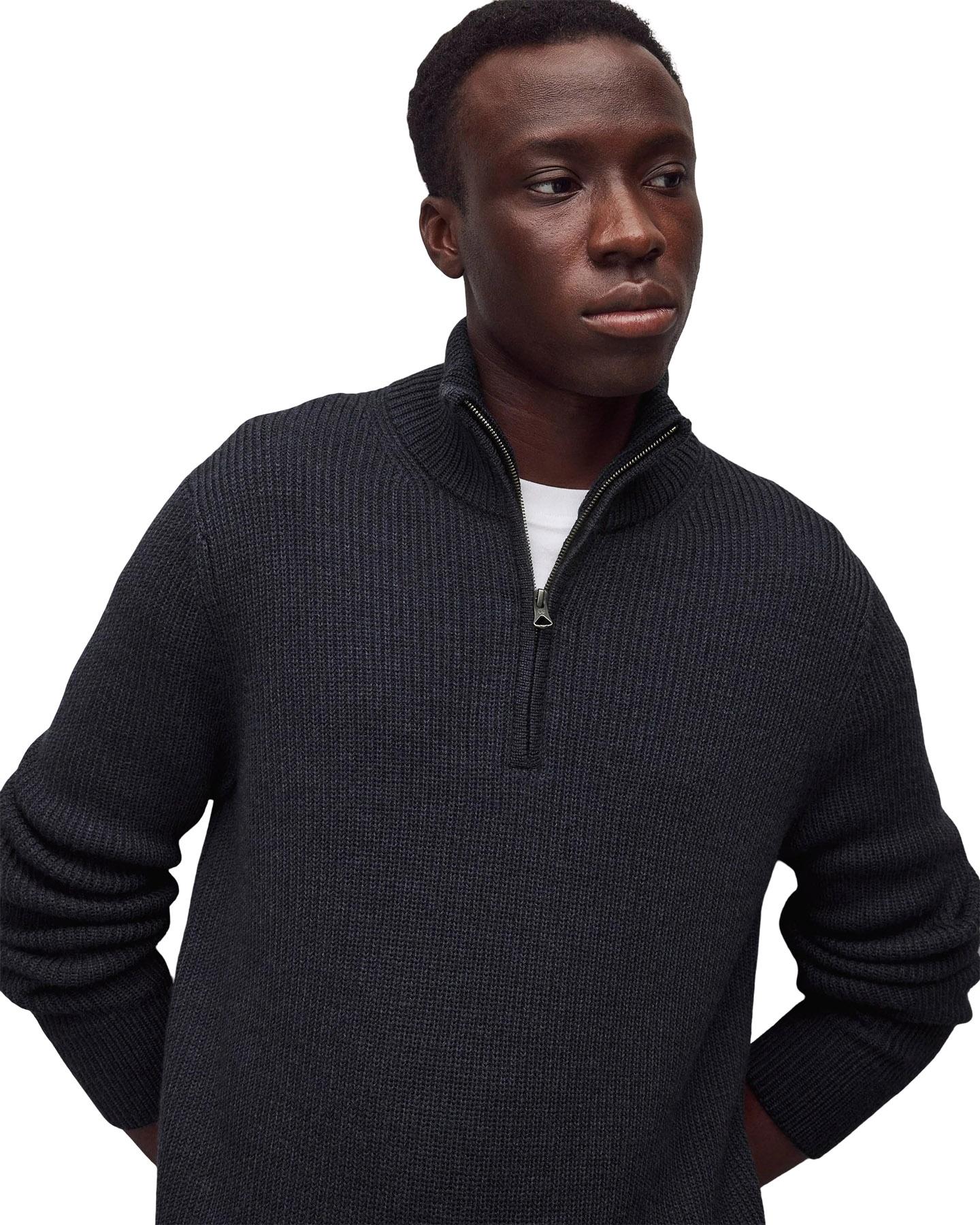 Product gallery image number 5 for product Vinnie Merino Rib Quarter Zip Sweater - Men's