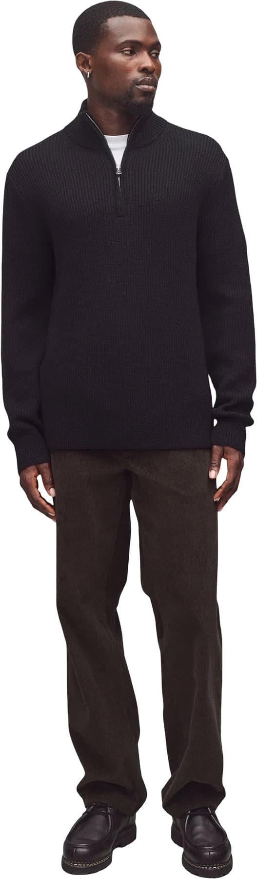 Product gallery image number 7 for product Vinnie Merino Rib Quarter Zip Sweater - Men's