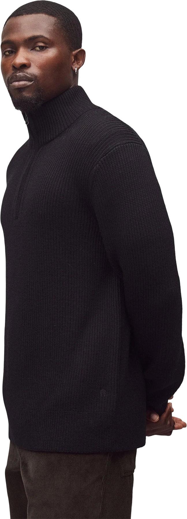 Product gallery image number 6 for product Vinnie Merino Rib Quarter Zip Sweater - Men's