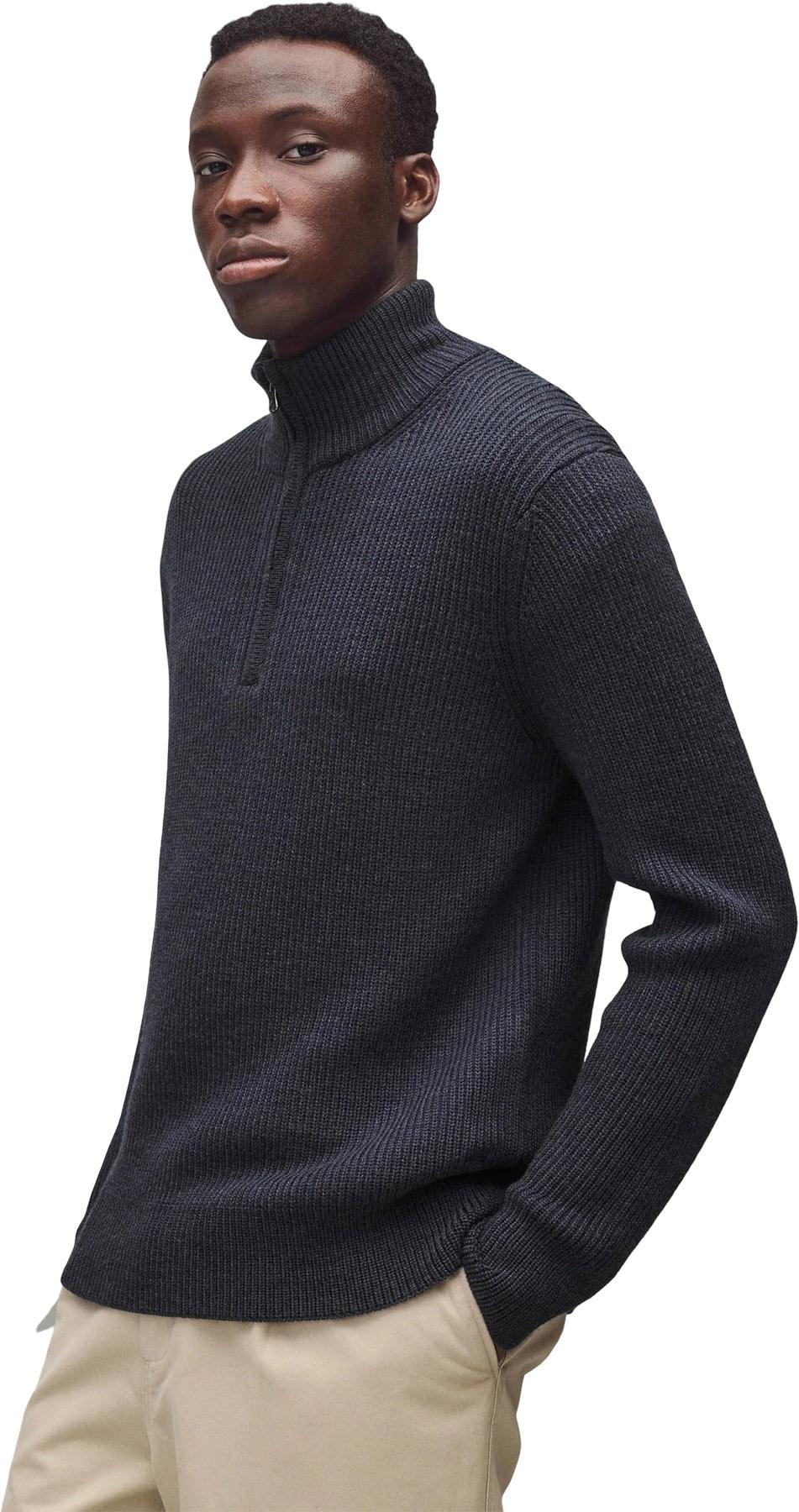 Product gallery image number 7 for product Vinnie Merino Rib Quarter Zip Sweater - Men's