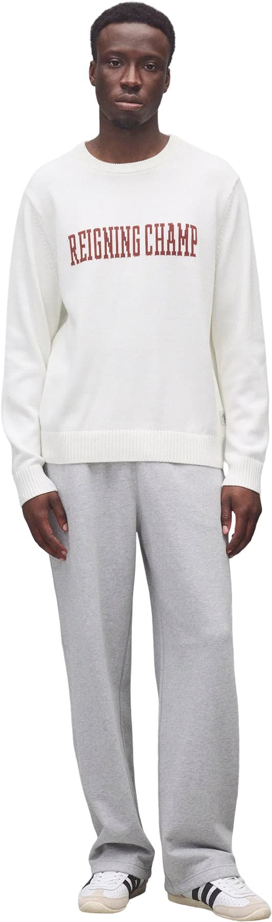 Product gallery image number 2 for product Supima Knit Collegiate Crew Neck Sweater - Men's