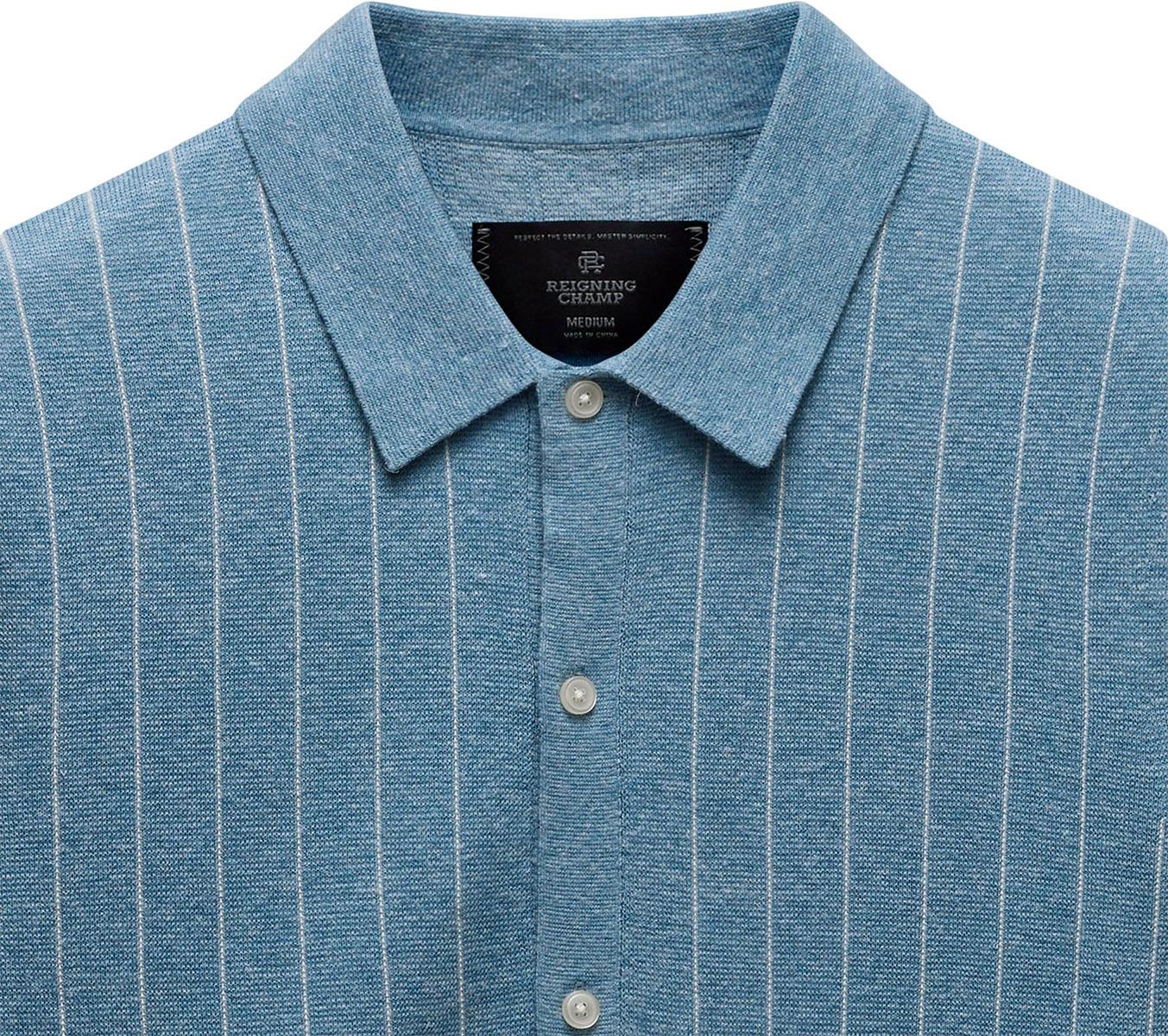 Product gallery image number 4 for product Piazza Cotton Linen Stripe Shirt - Men's