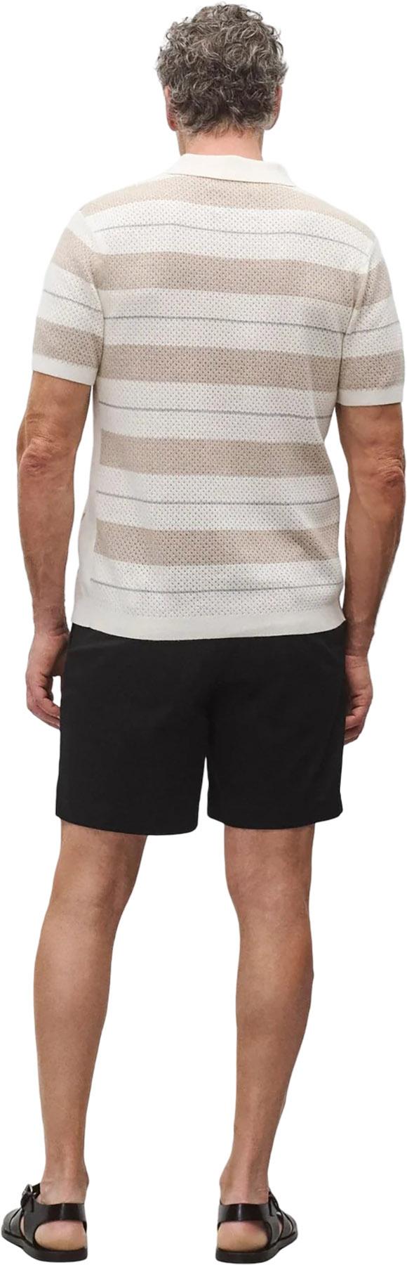 Product gallery image number 2 for product Polo à rayures en mélange de coton et lin Victor - Homme