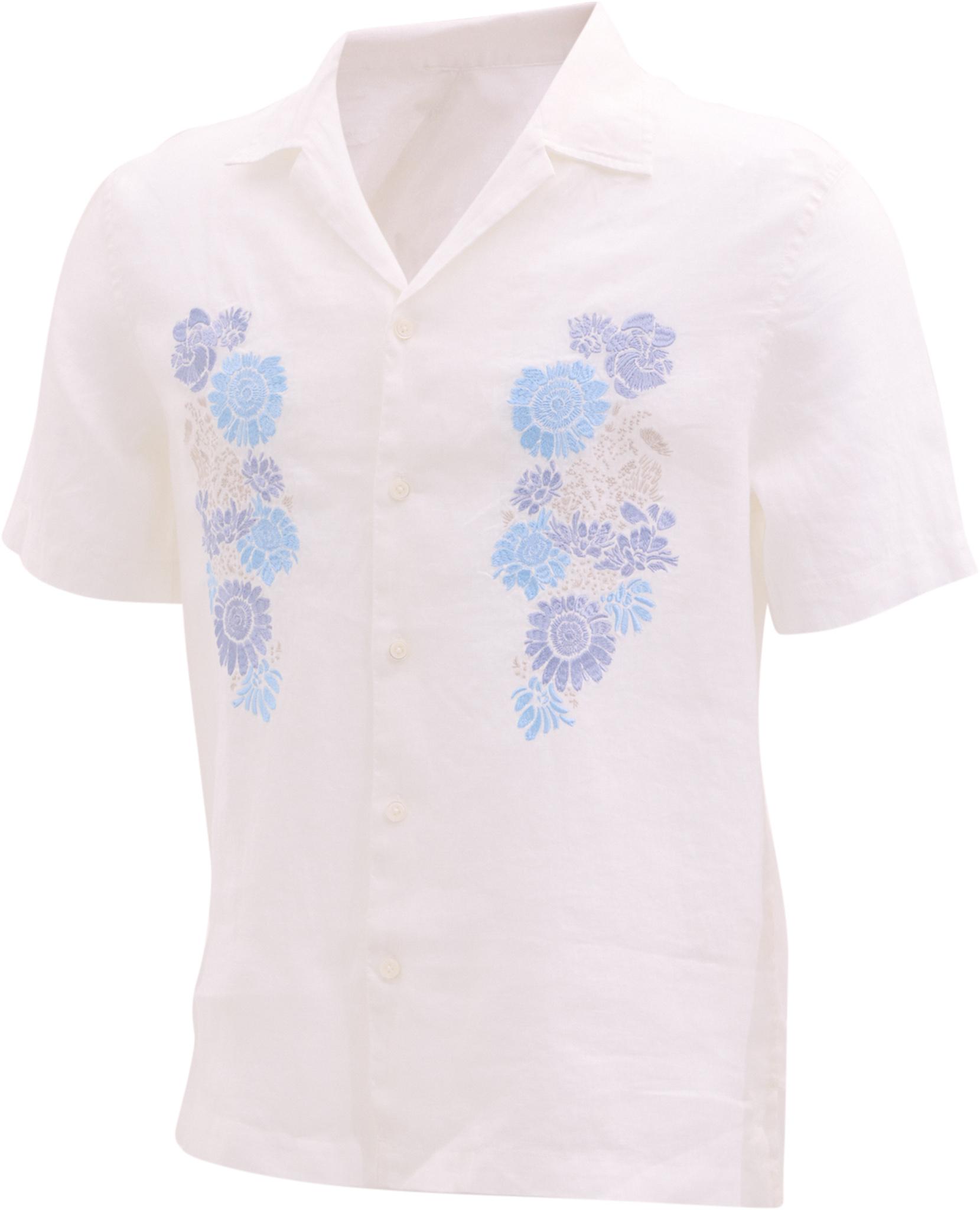 Product gallery image number 2 for product Linen Floral Relaxed Camp Collar Shirt - Men's