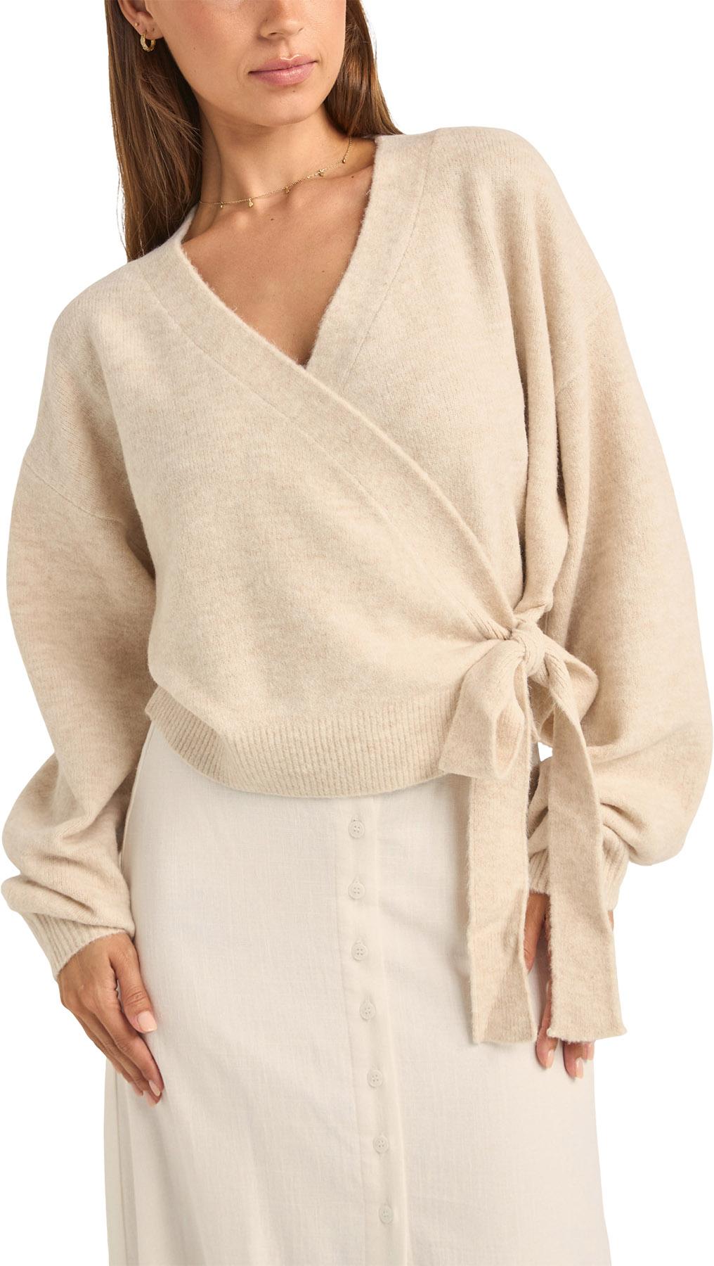 Numéro de l'image de la galerie de produits 4 pour le produit Cardigan en tricot croisé sur le devant Lexie - Femme 