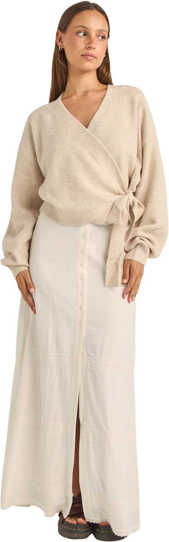 Image de produit pour Cardigan en tricot croisé sur le devant Lexie - Femme 