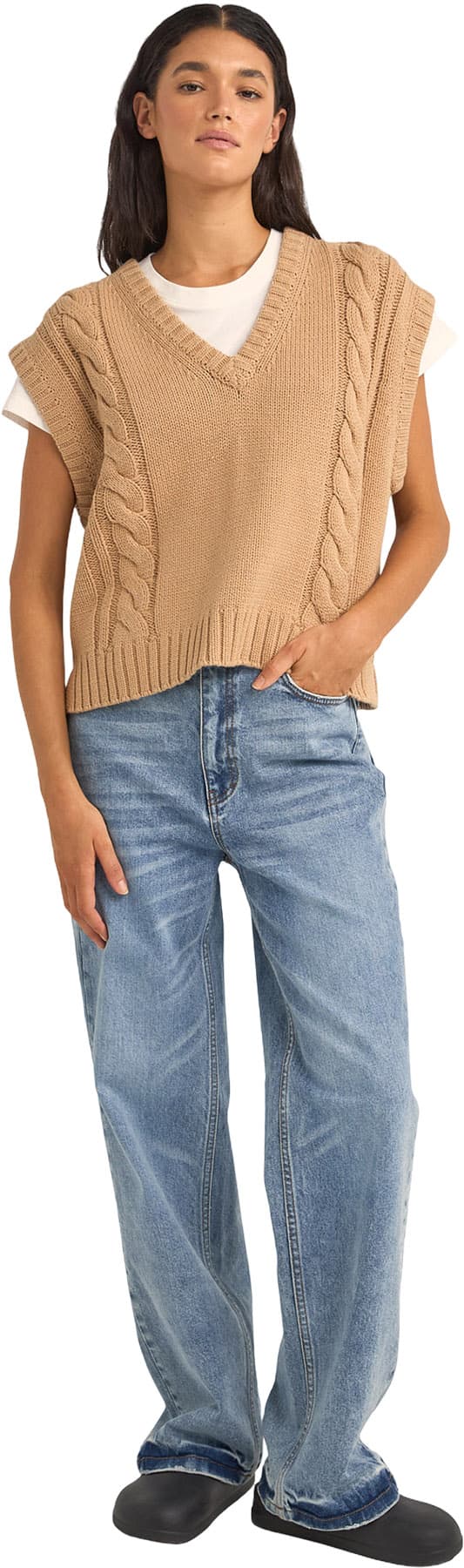 Product gallery image number 4 for product Finley Cable Knit Vest - Women's