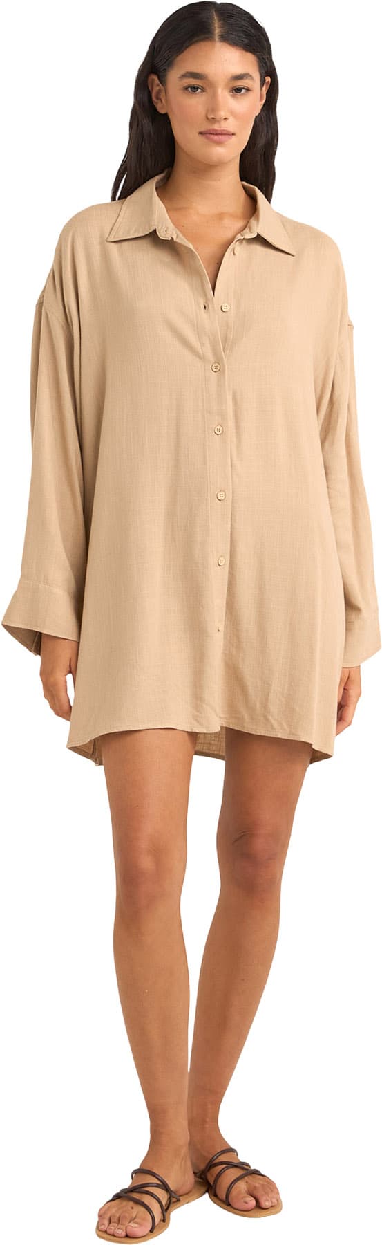 Product gallery image number 3 for product Sun Ray Long Sleeve Shirt Dress - Women's