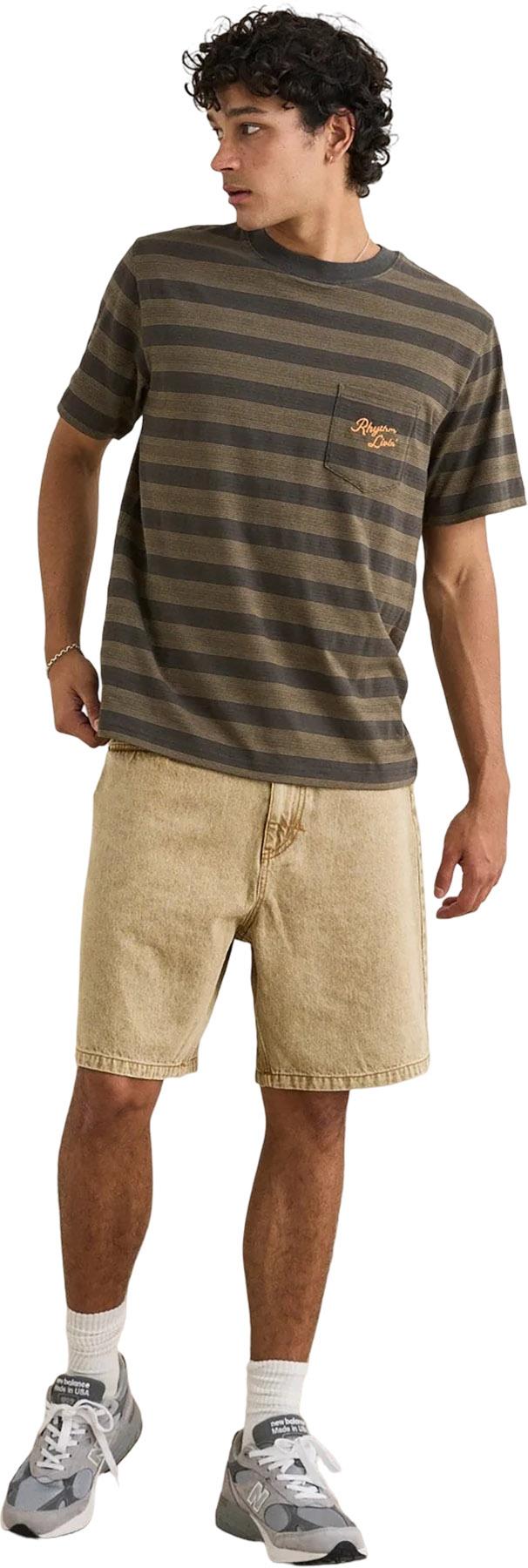 Product gallery image number 6 for product T-shirt vintage à rayures jacquard à manches courtes - Homme