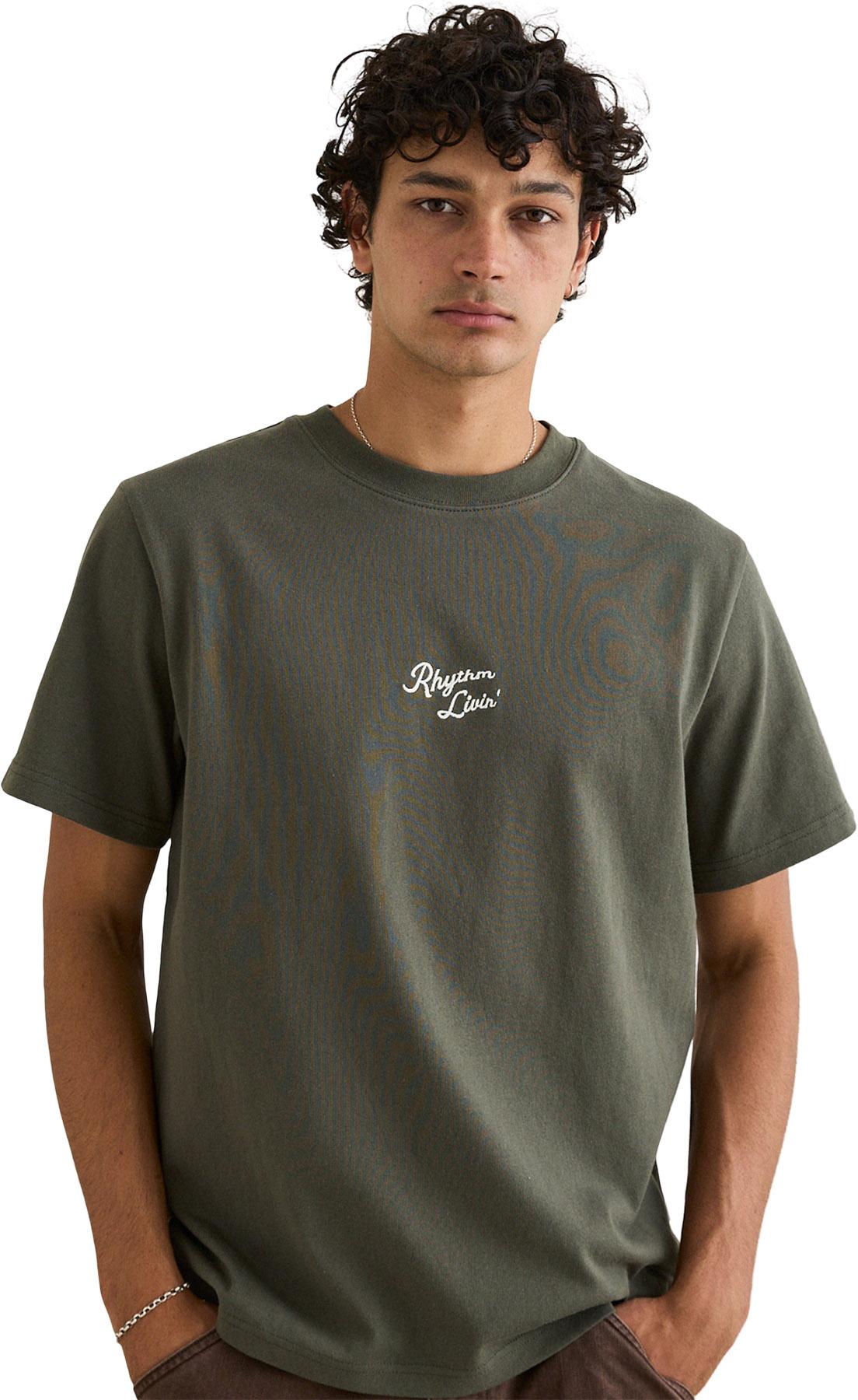 Product gallery image number 2 for product T-shirt épais à manches courtes brodé style vintage - Homme