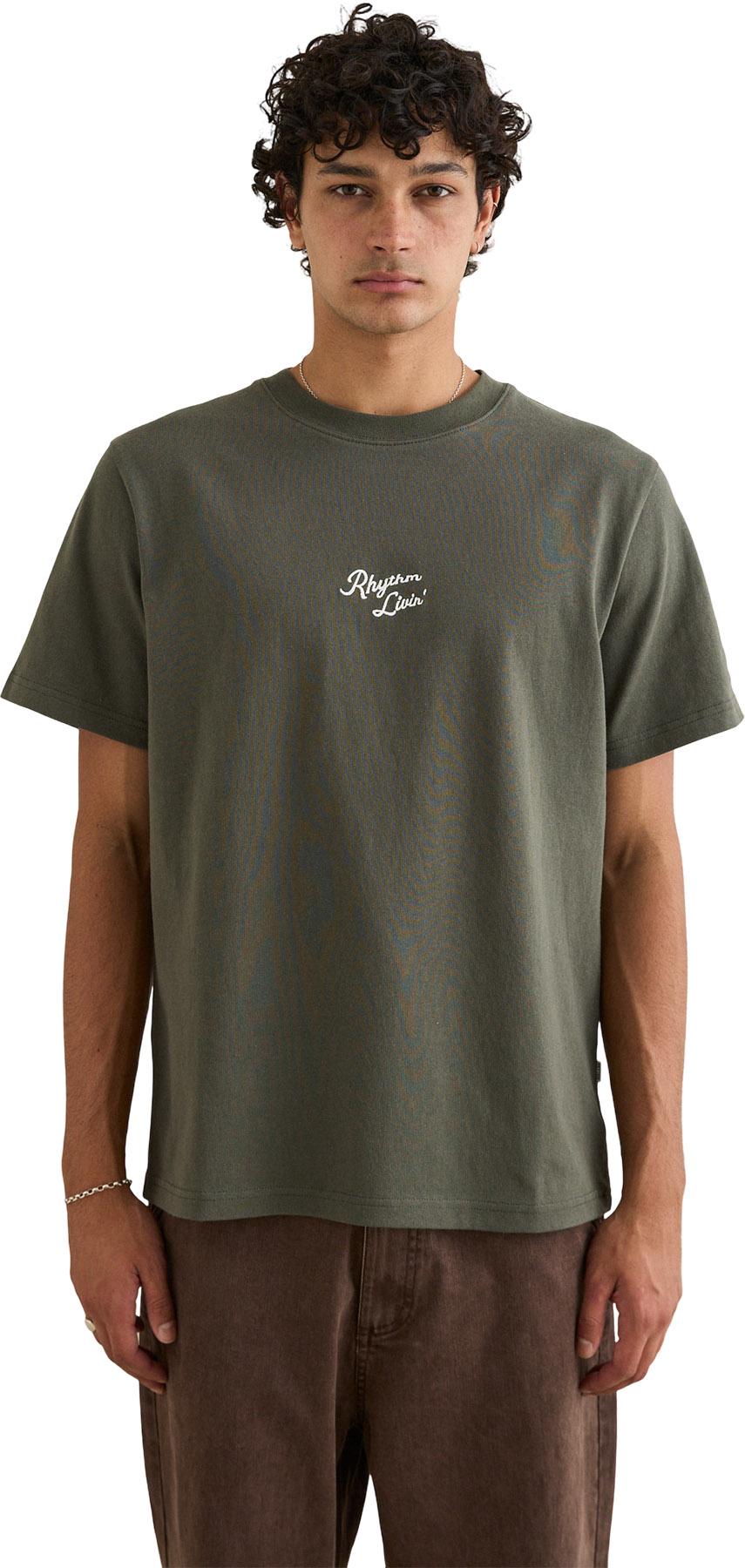 Product gallery image number 3 for product T-shirt épais à manches courtes brodé style vintage - Homme