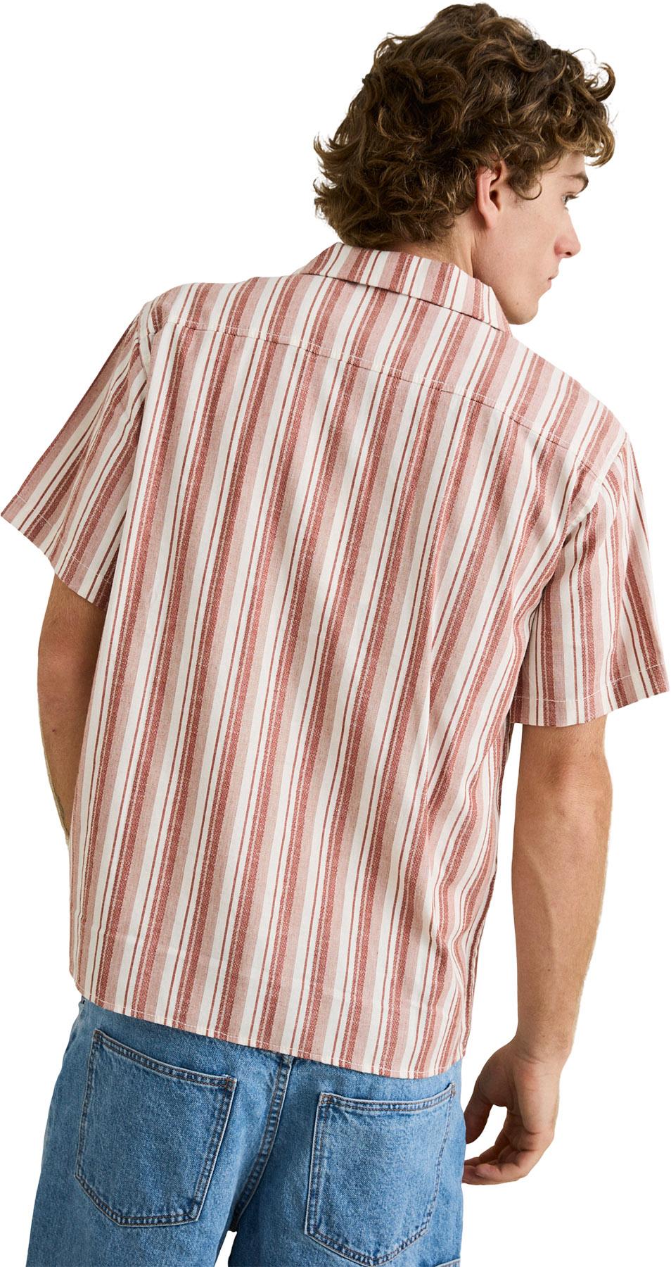 Product gallery image number 3 for product Vacation Stripe Short Sleeve Shirt - Men's