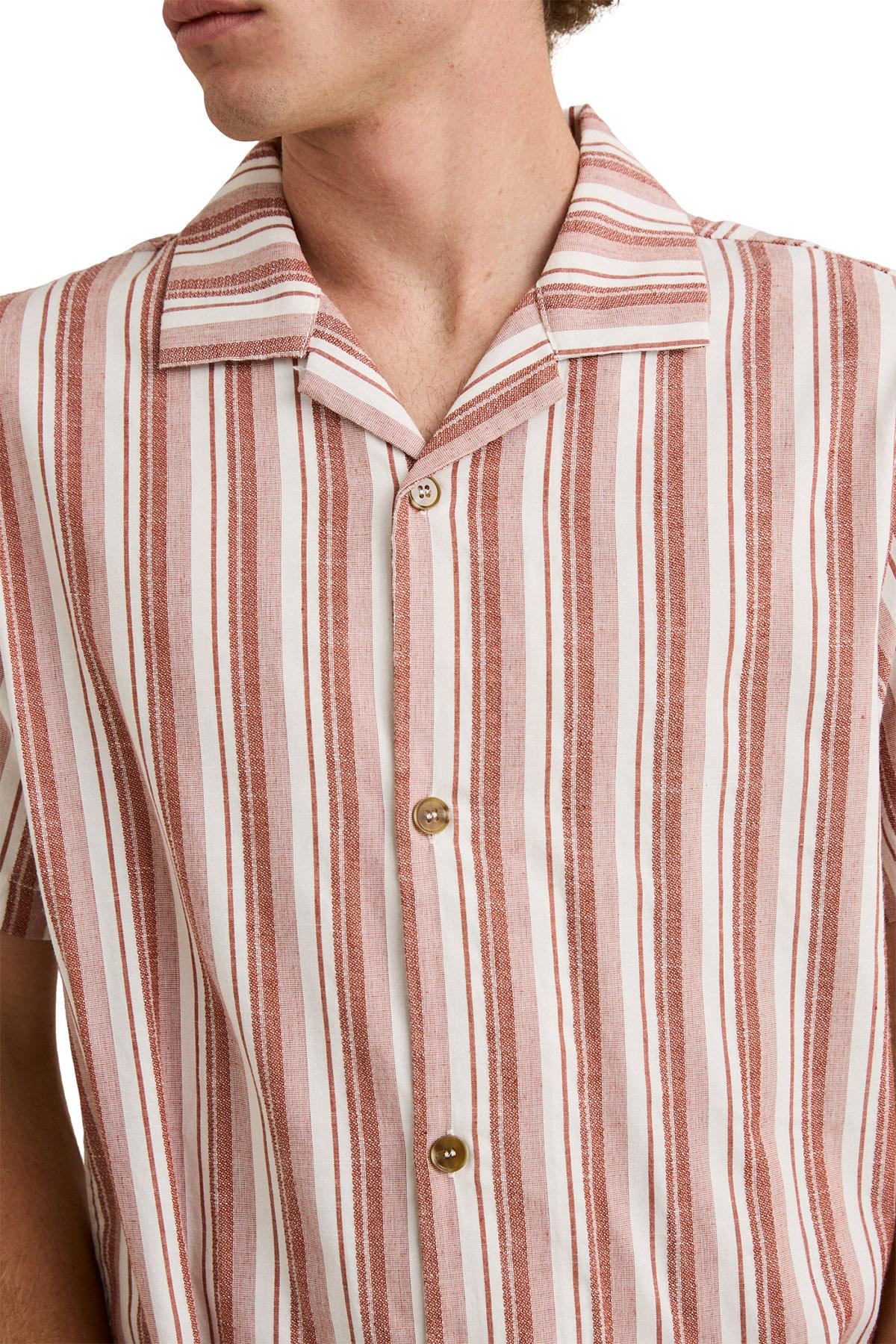 Product gallery image number 4 for product Vacation Stripe Short Sleeve Shirt - Men's