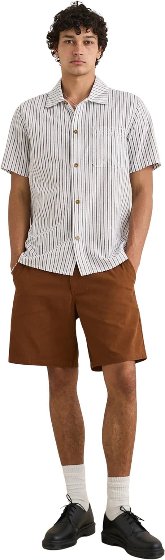 Product gallery image number 3 for product Seersucker Stripe Short Sleeve Shirt - Men's