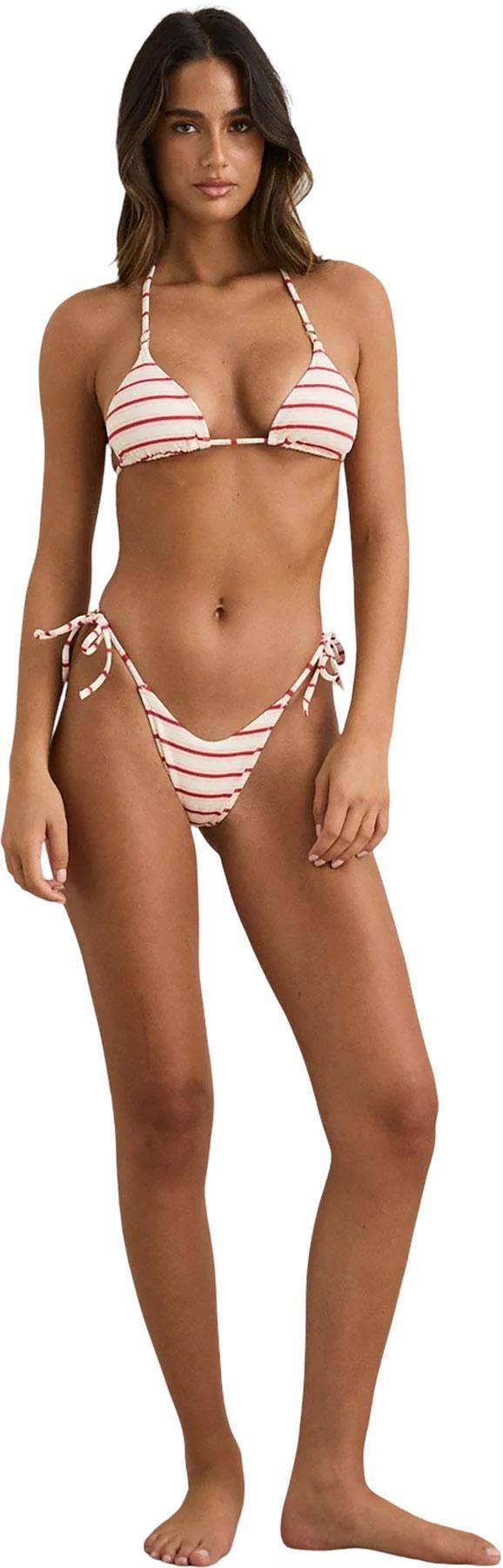 Product gallery image number 3 for product Tami Stripe Tie Side Hi Cut Bikini Bottom - Women's
