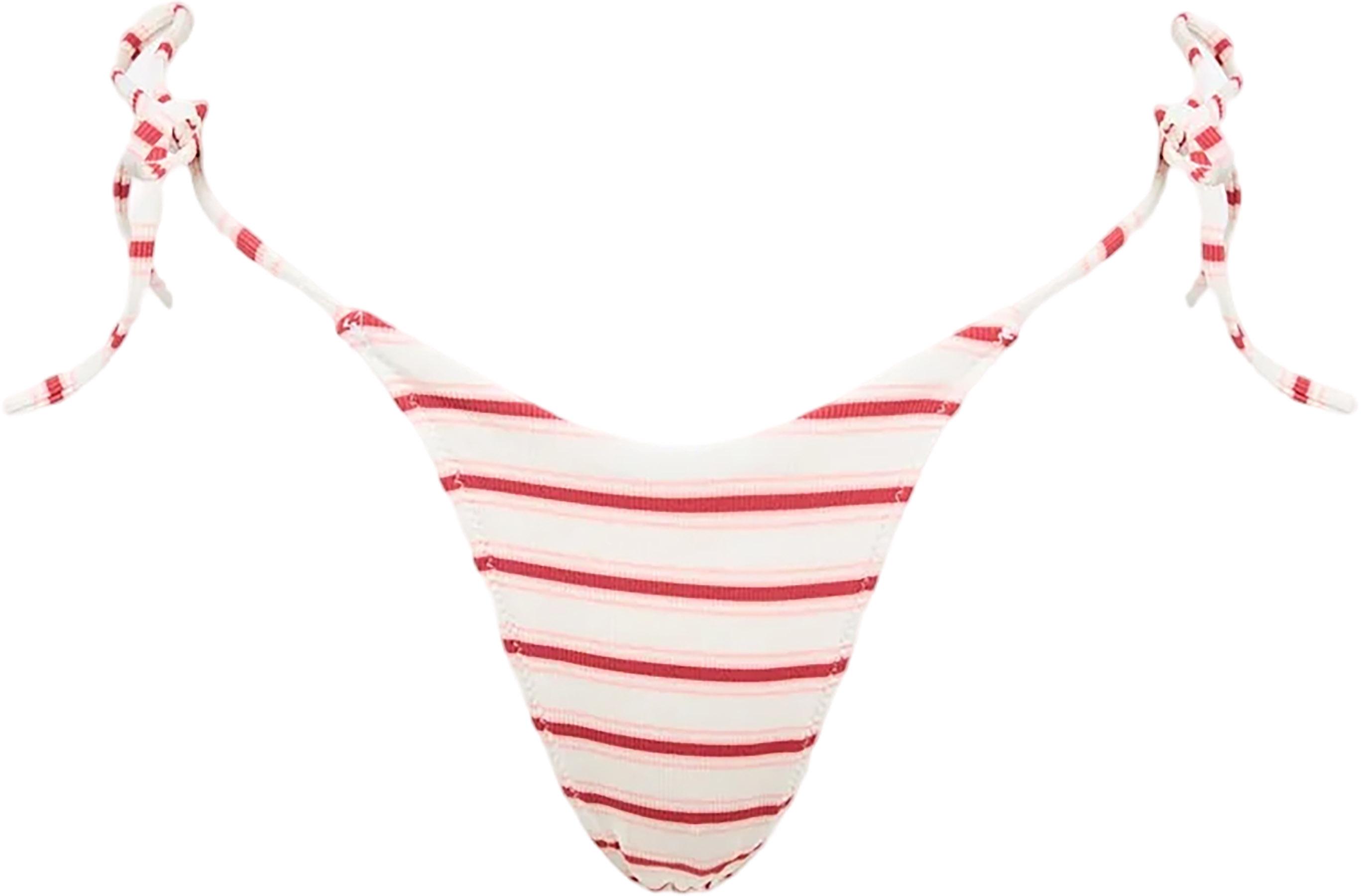 Product image for Tami Stripe Tie Side Hi Cut Bikini Bottom - Women's