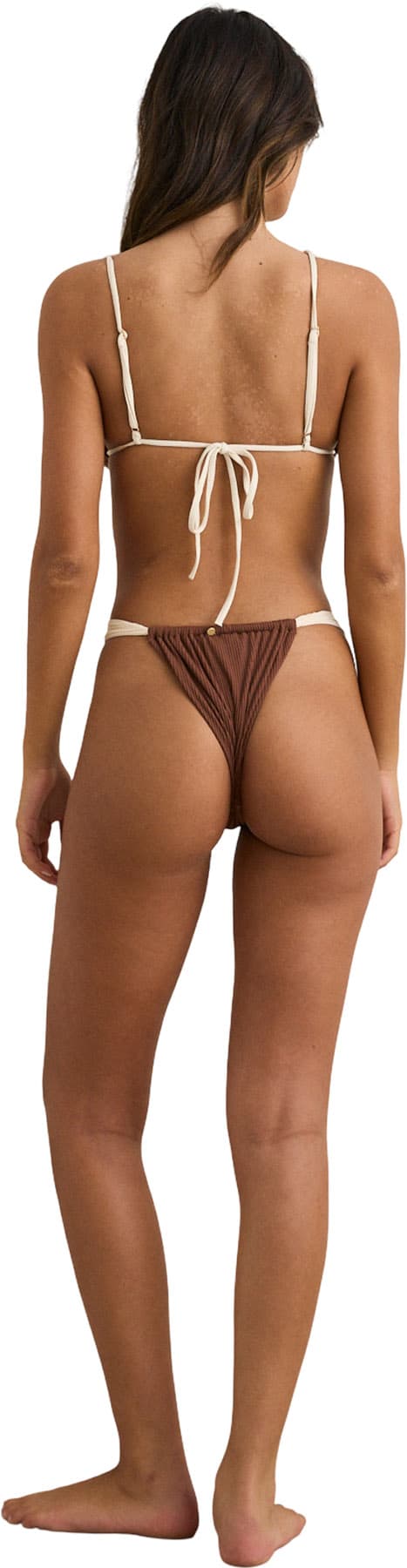 Product gallery image number 2 for product Lily Rib Soft Strap Slide Triangle Bikini Top - Women's