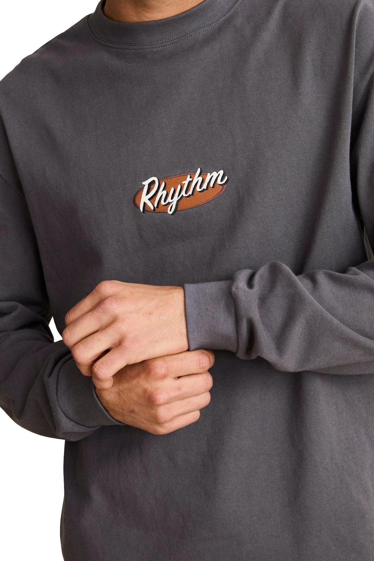 Product gallery image number 3 for product Hallmark Heavyweight Vintage Embroidered Long Sleeve T-Shirt - Men's
