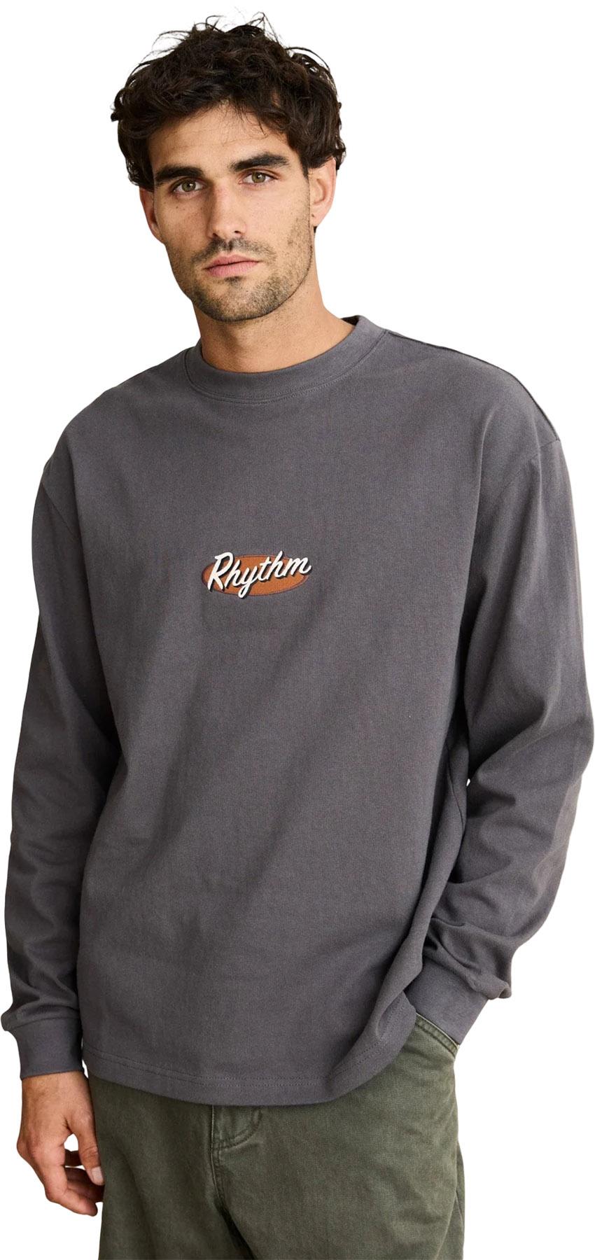 Product gallery image number 8 for product Hallmark Heavyweight Vintage Embroidered Long Sleeve T-Shirt - Men's